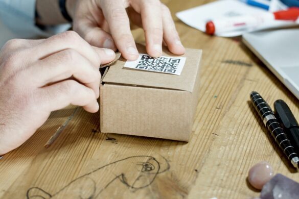 How do small online sellers adopt the use of QR codes in their business operations?