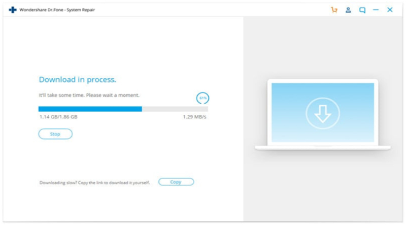 Step 2Start to download proper iPhone firmware