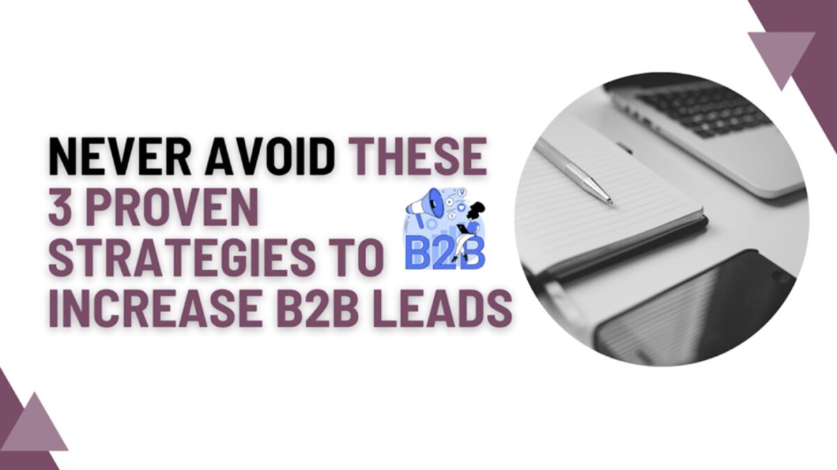 Never Avoid These 3 Proven Strategies to Increase B2B Leads