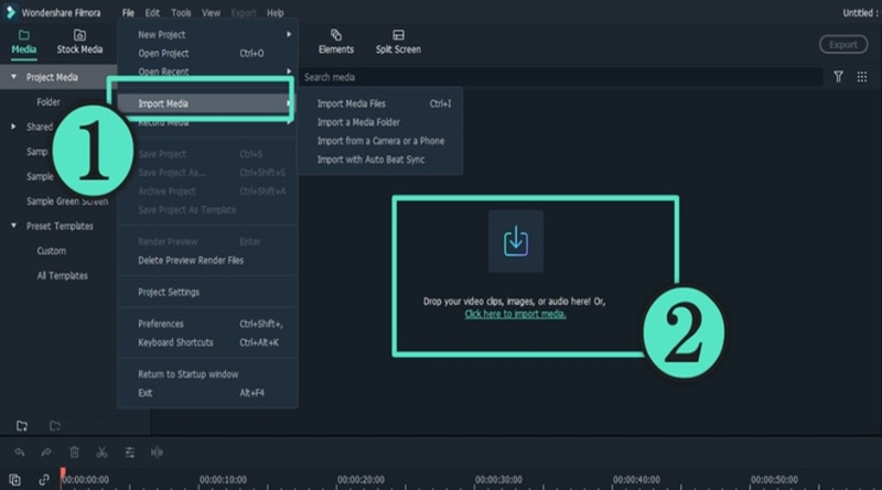 Media Import and Timeline