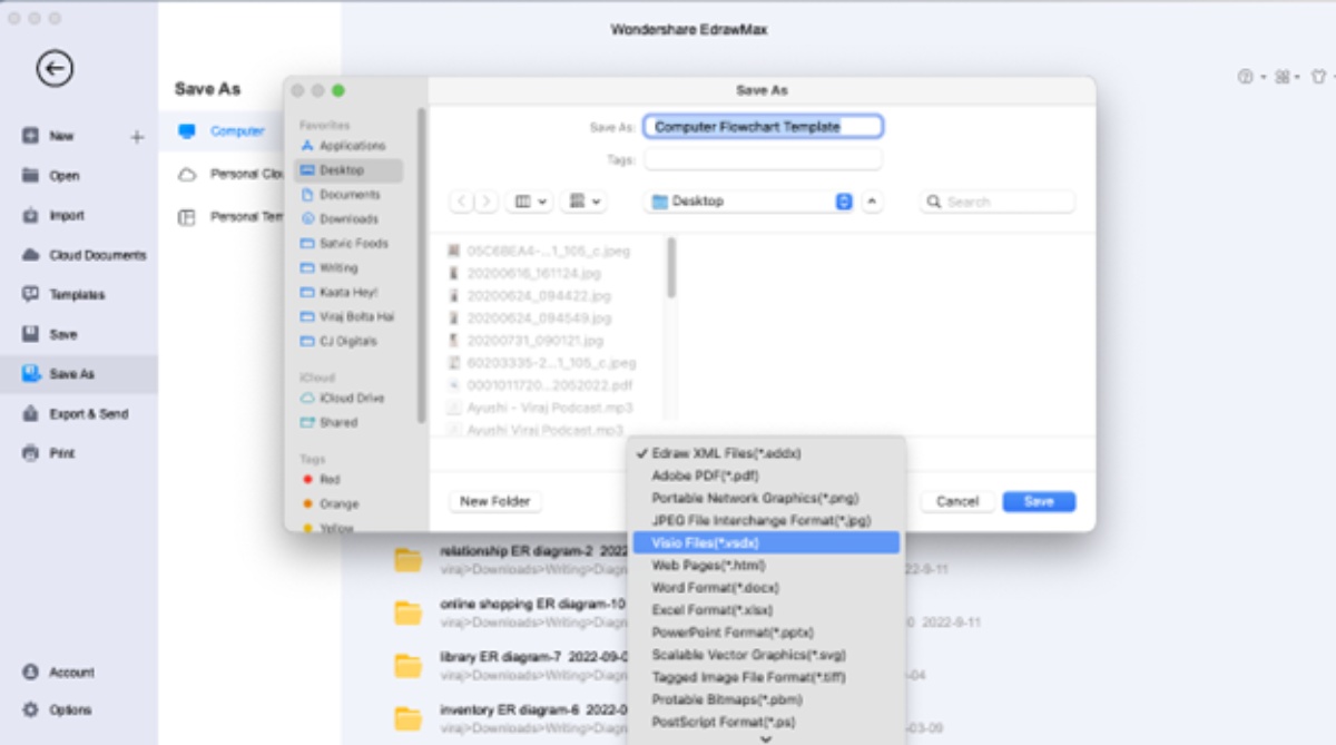 Export & Share Flowchart Easier With EdrawMax