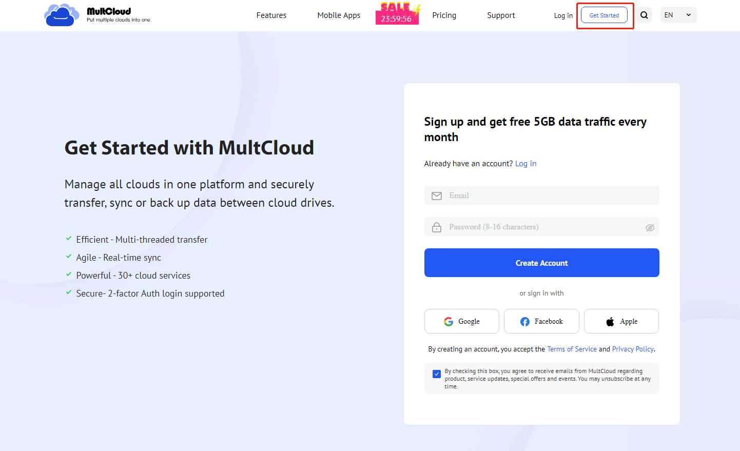 Getting Started with MultCloud