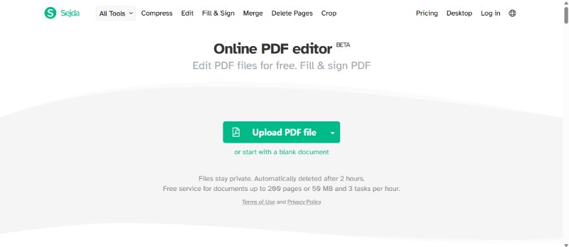 Sejda PDF Editor