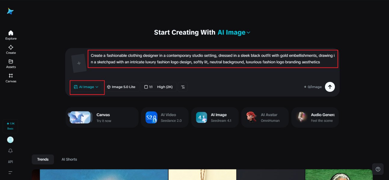 Create a text prompt