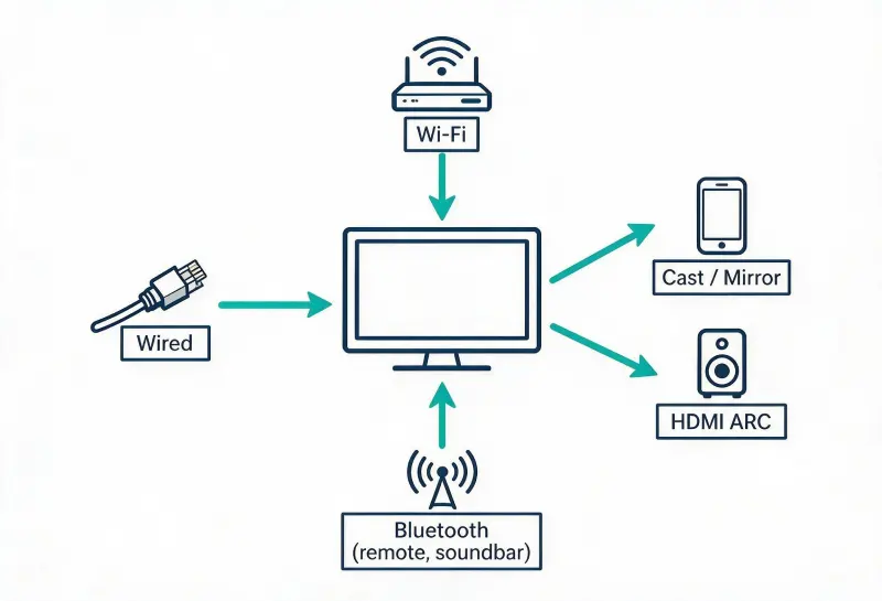 how smart tv connecting to everything else