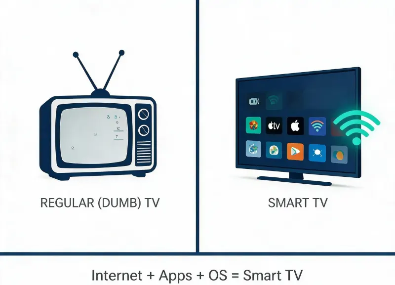 internet + apps + os = smart tv